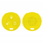 Silikon Hülle für 450 Smart 3 Tasten Autoschlüssel in Gelb