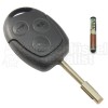 Ford- 3 Tasten Schlüssel mit Tibbe- Rohling + Transponder 4D60